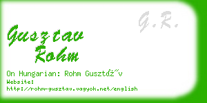 gusztav rohm business card